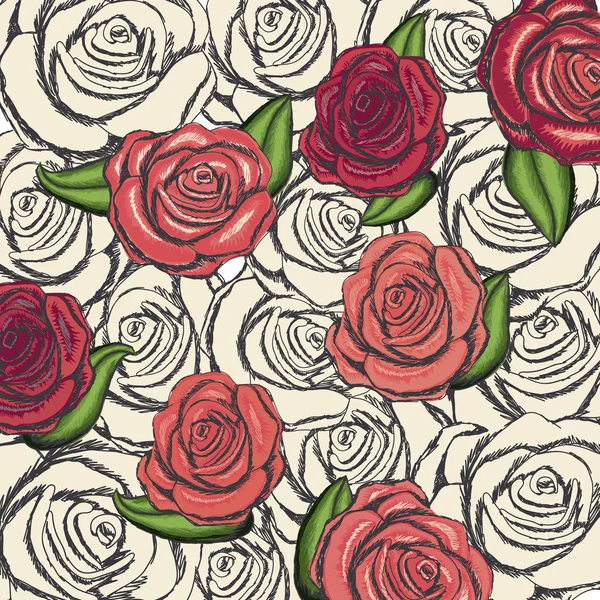 Design de roses — Image vectorielle