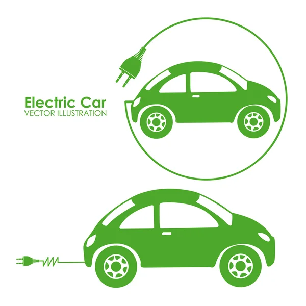 Iconos del coche eléctrico — Archivo Imágenes Vectoriales