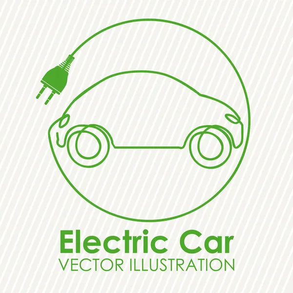 Carro elétrico — Vetor de Stock