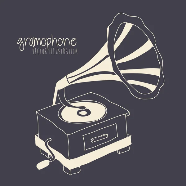 Gramophone ontwerp — Stockvector