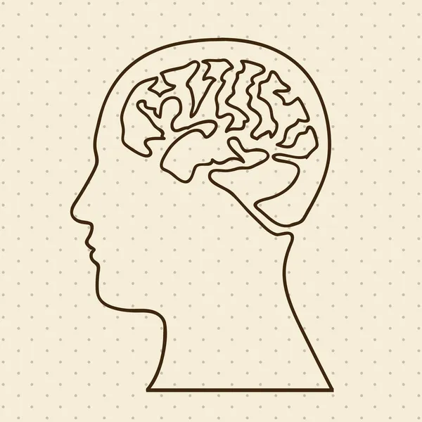 Icono del cerebro — Vector de stock