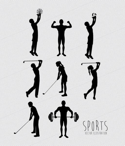 Sport silhouet — Stockvector