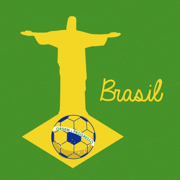 Voetbal Brazilië — Stockvector