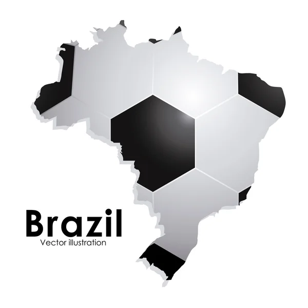 Fútbol brasileño — Vector de stock