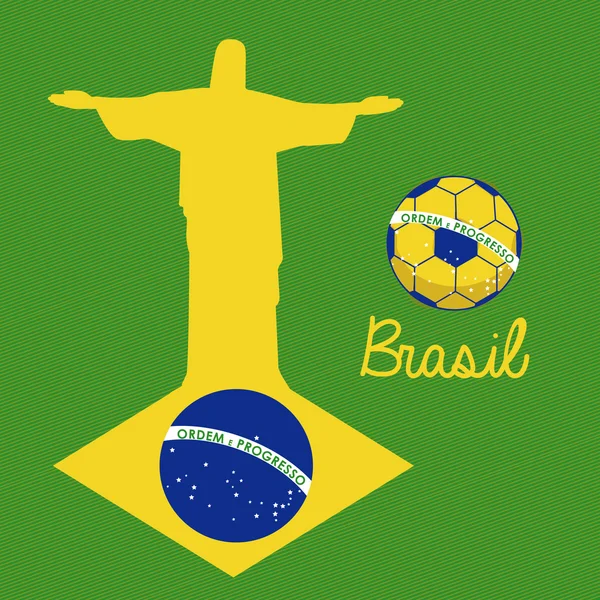 Calcio brasiliano — Vettoriale Stock