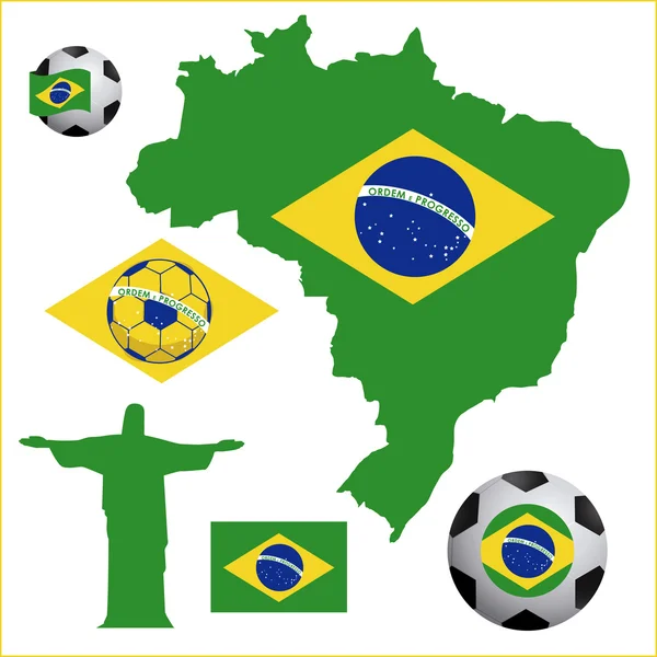 Voetbal Brazilië — Stockvector