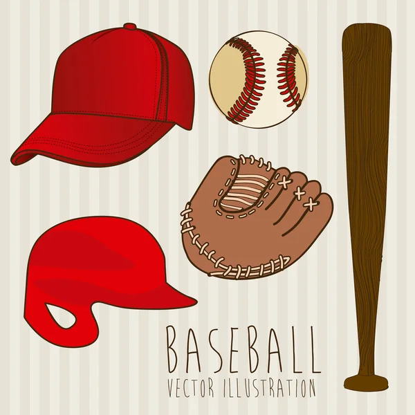 Baseball icons — Stock Vector