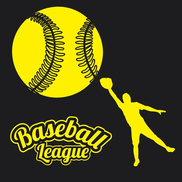 Baseball league — Stock Vector