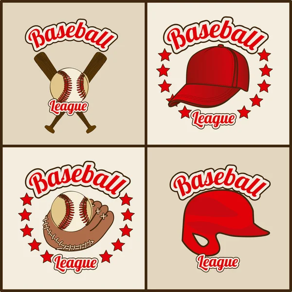 Sceaux de baseball — Image vectorielle
