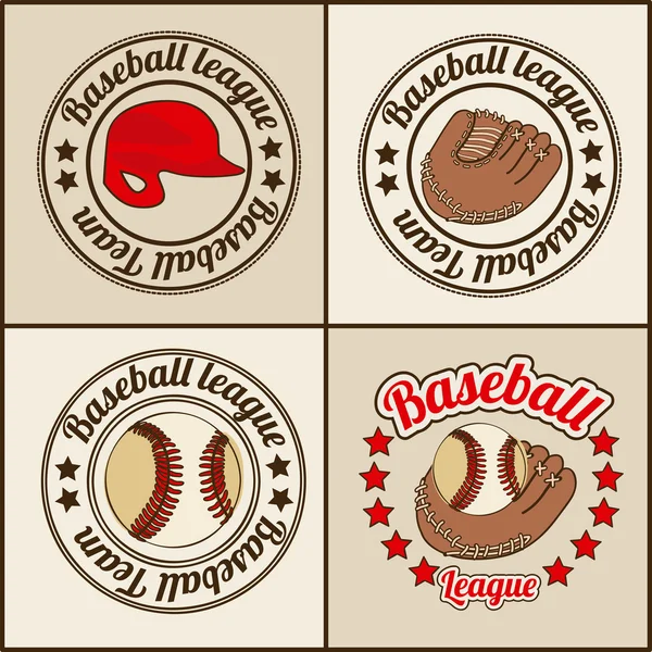 Sceaux de baseball — Image vectorielle