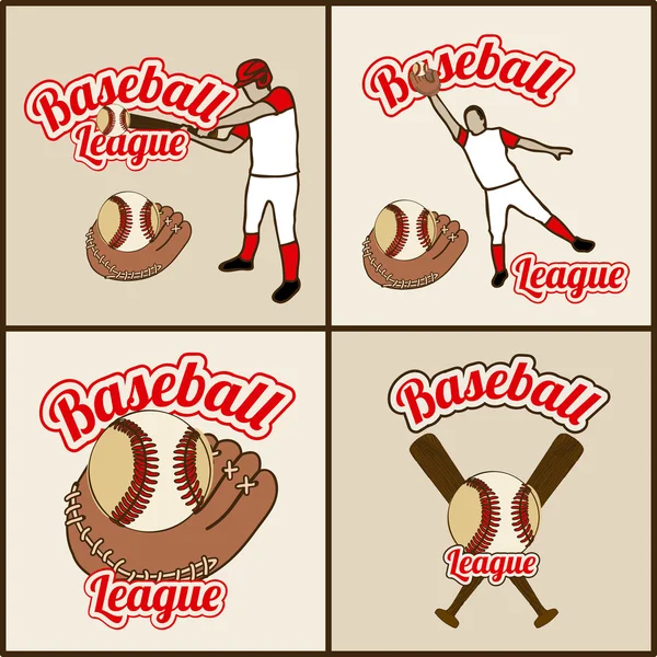 Baseball seals — Stock Vector