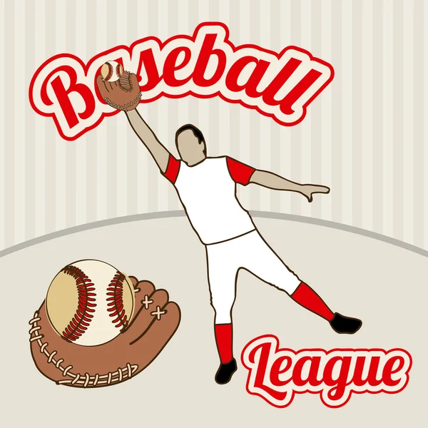 Baseball league — Stock Vector