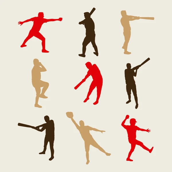 Joueurs de baseball — Image vectorielle