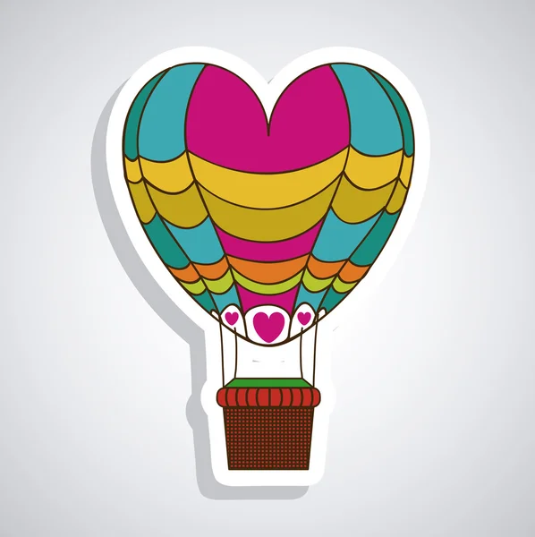 Ballon hart — Stockvector