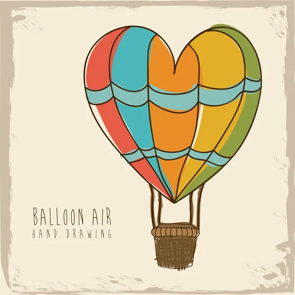 Ballon hart — Stockvector