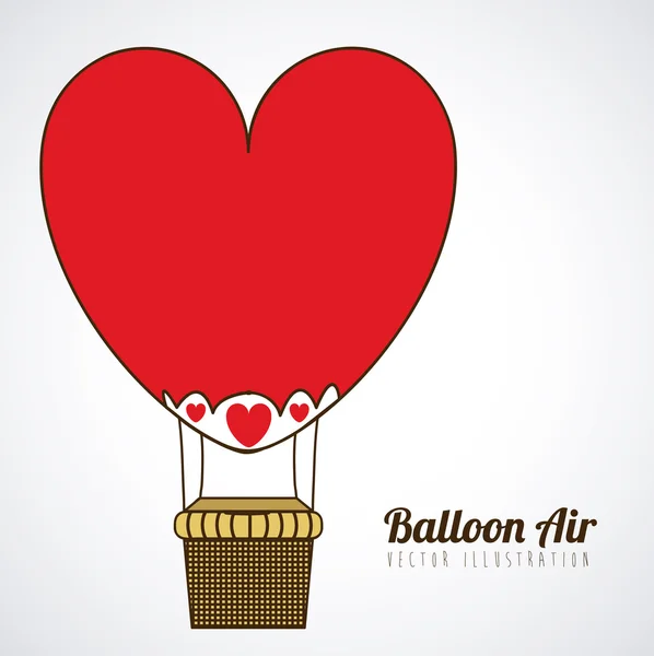 Cœur de ballon — Image vectorielle