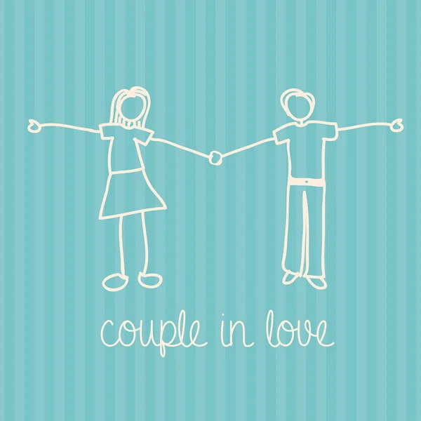 Couple in love — Stock Vector