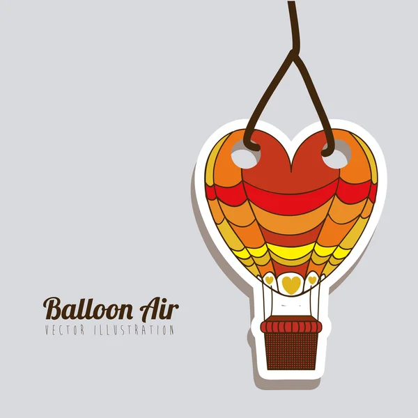 Ballon hart — Stockvector