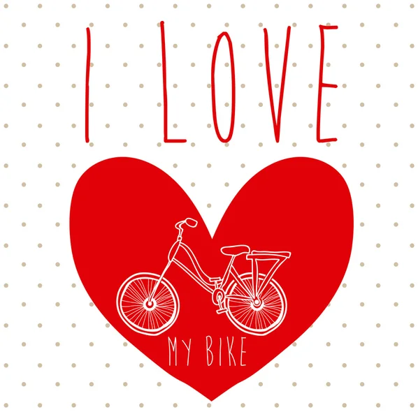 I love my bike — Stock Vector