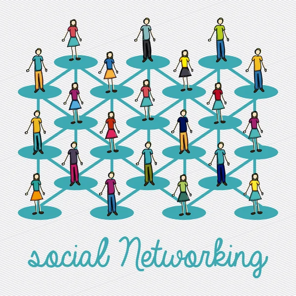 Sociale netwerken — Stockvector