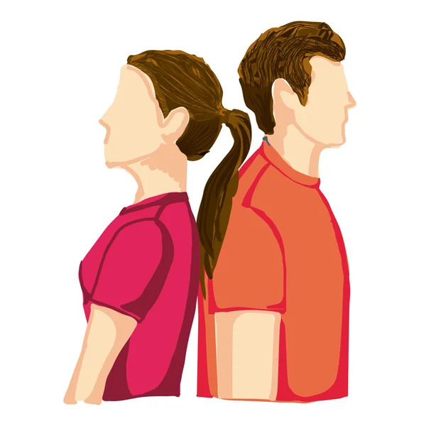 Pose de couple — Image vectorielle