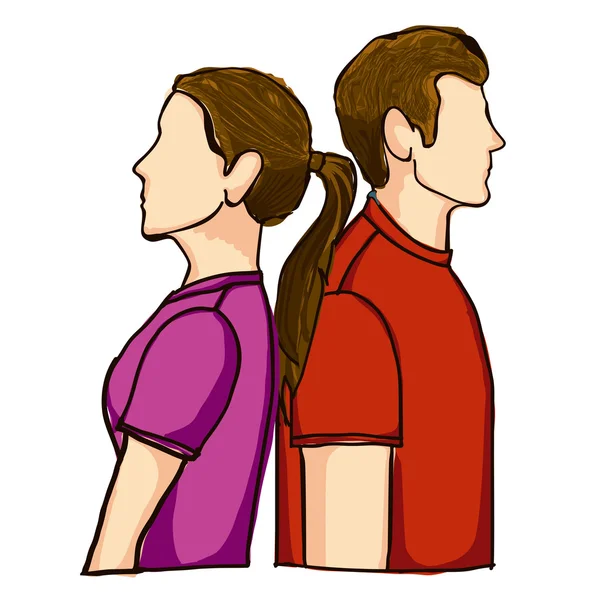 Pose de couple — Image vectorielle