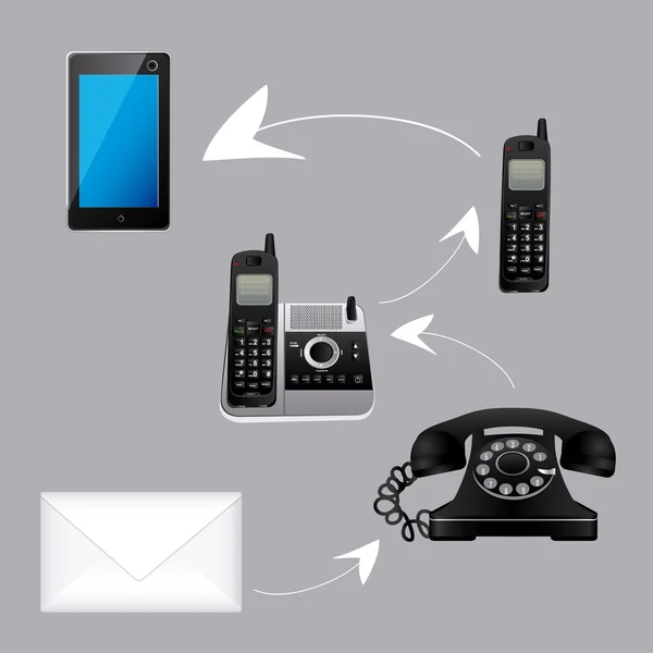 Iconos de teléfonos — Vector de stock