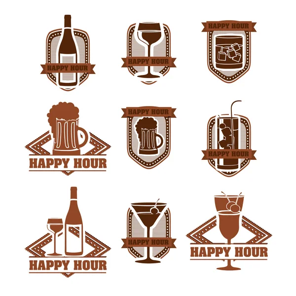 Étiquettes de boissons — Image vectorielle