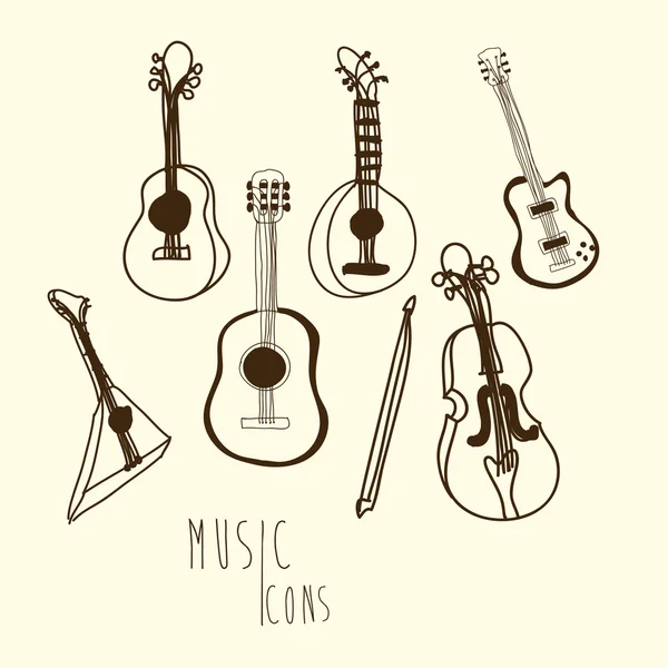 Guitar icons — Stock Vector