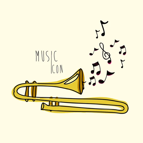 Icône de musique — Image vectorielle