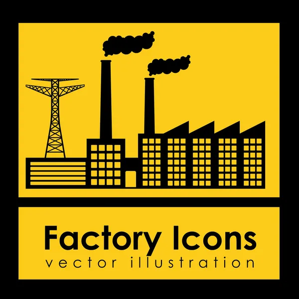 Фабричные иконы — стоковый вектор