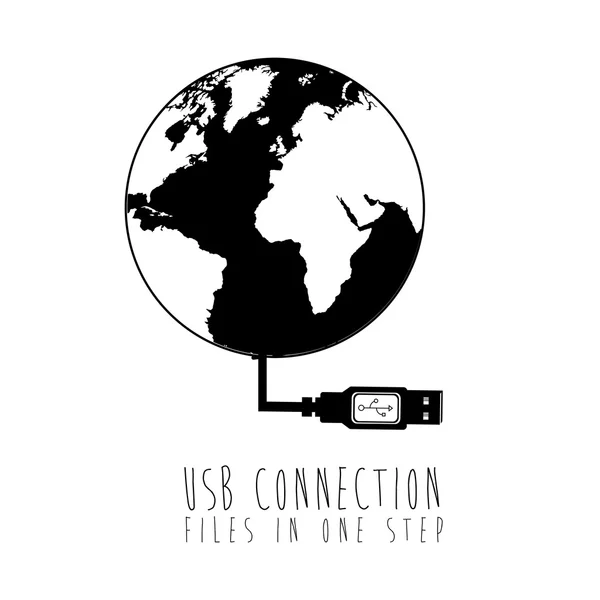 Ligação USB — Vetor de Stock