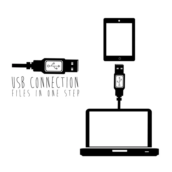 USB соединение — стоковый вектор