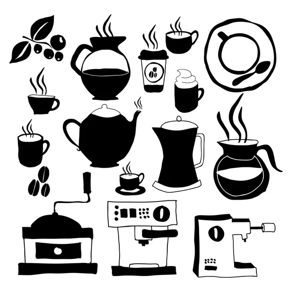 Koffie pictogrammen — Stockvector