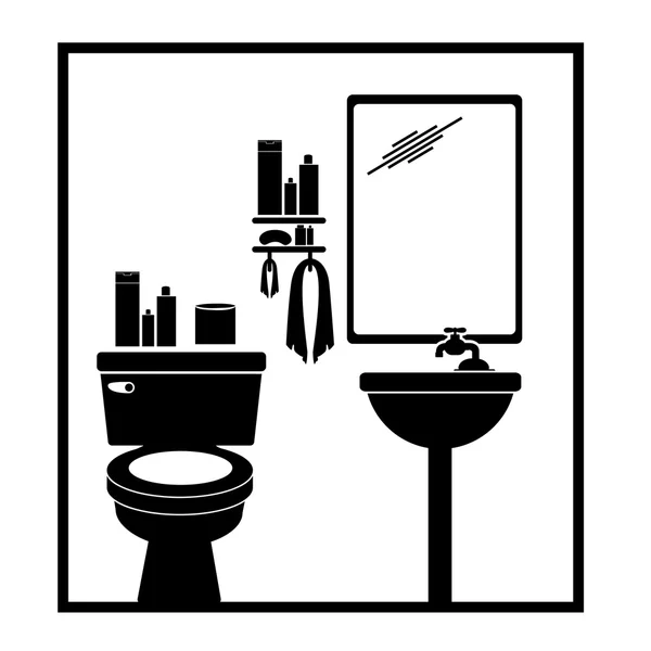 浴室 — ストックベクタ
