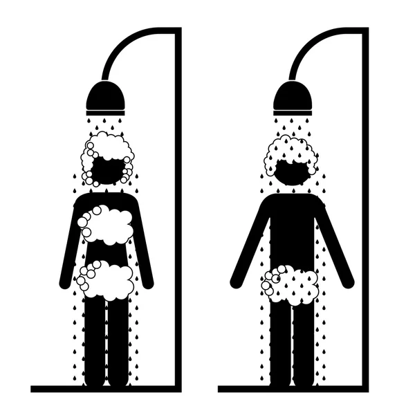 Conception de douche — Image vectorielle