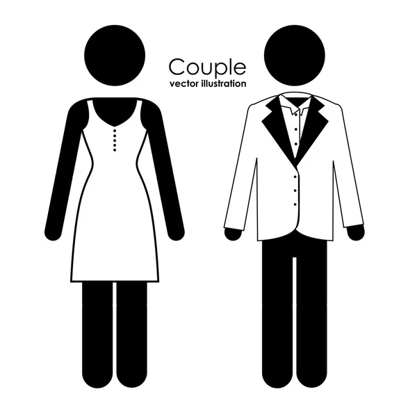 Couple design — Stock Vector