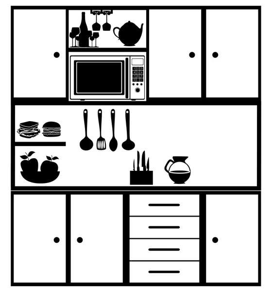 Cozinha — Vetor de Stock