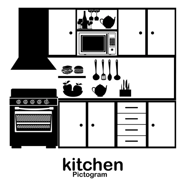 Keuken — Stockvector