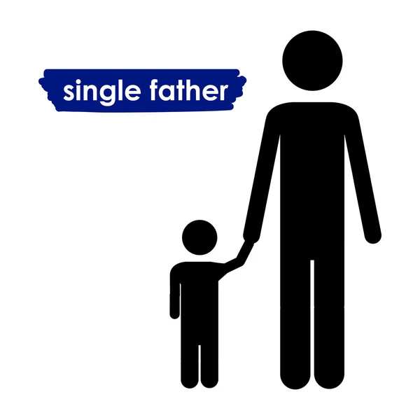 Батько-одинак — стоковий вектор