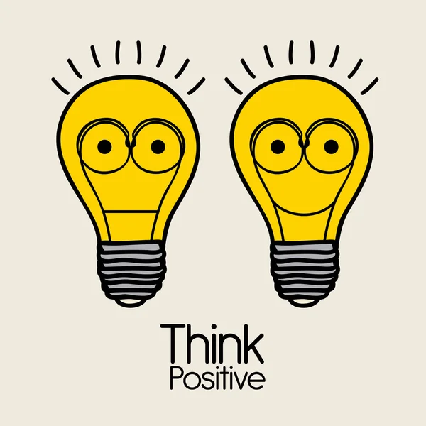 Think positive — Stock Vector