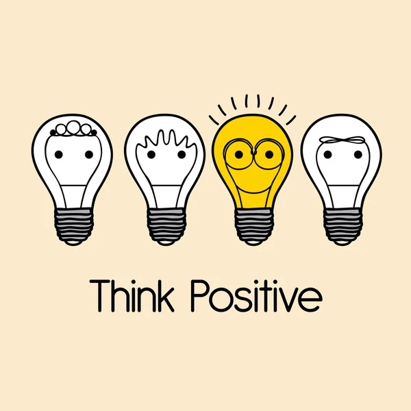 Think positive — Stock Vector