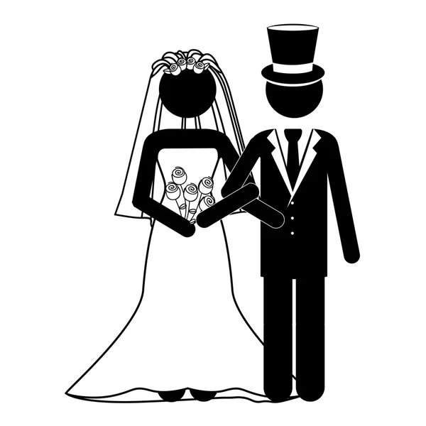 Diseño de boda — Vector de stock