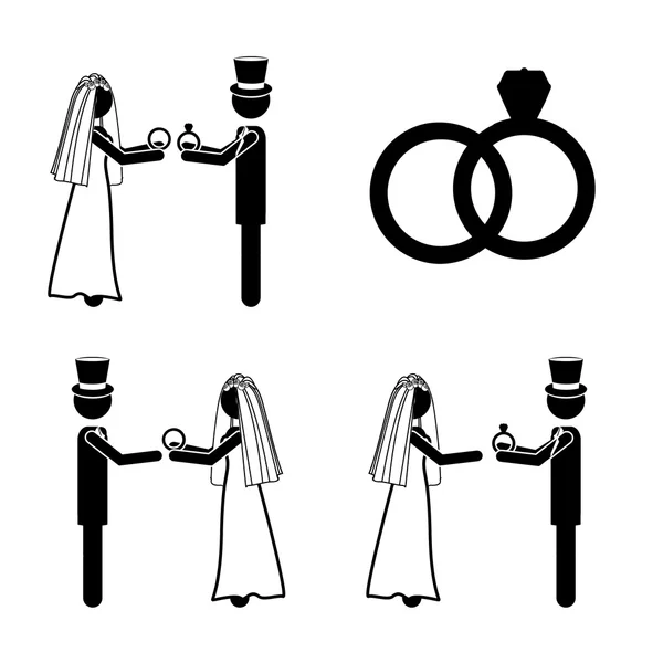 Весільний дизайн — стоковий вектор