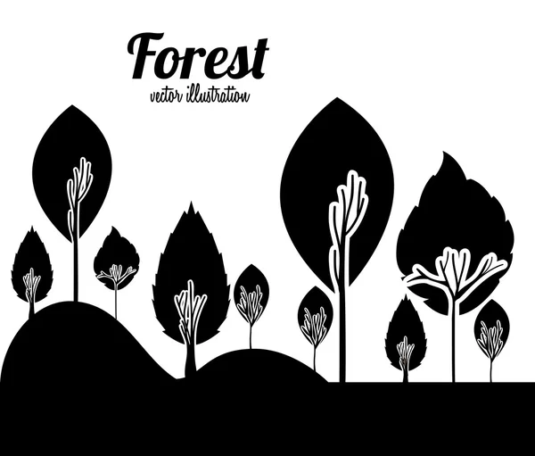 Diseño forestal — Vector de stock