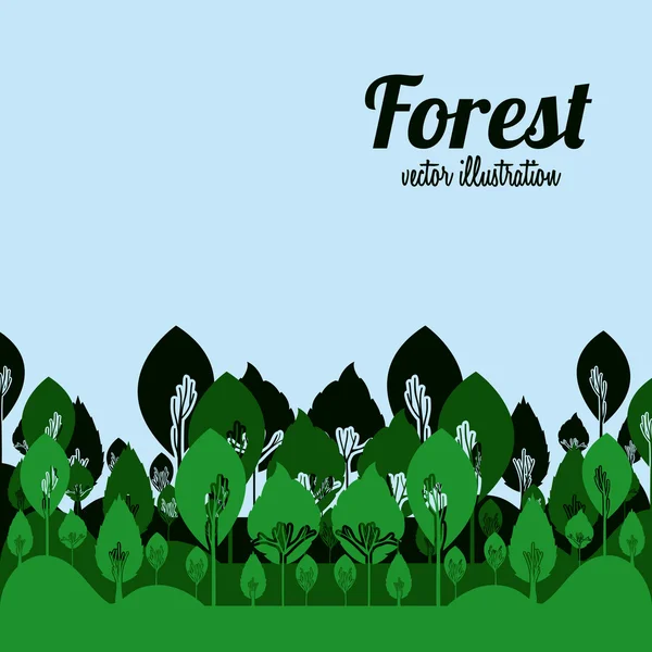 Diseño forestal — Vector de stock