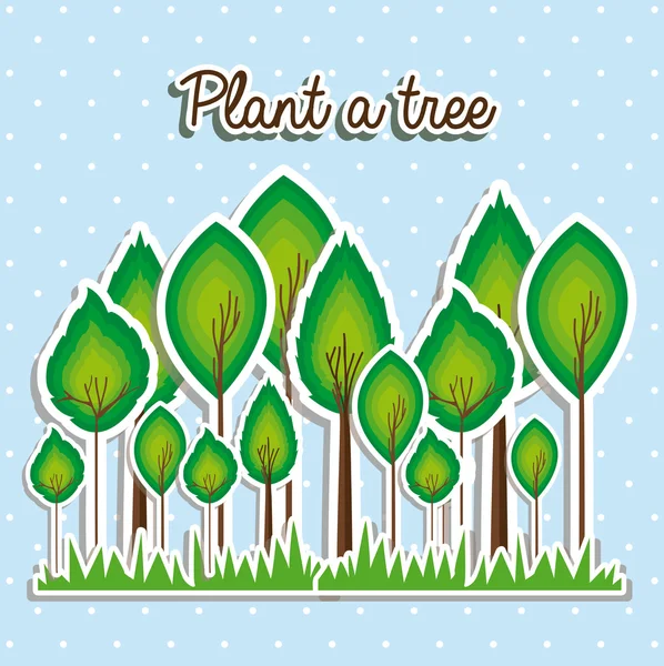 Plant a tree — Stock Vector