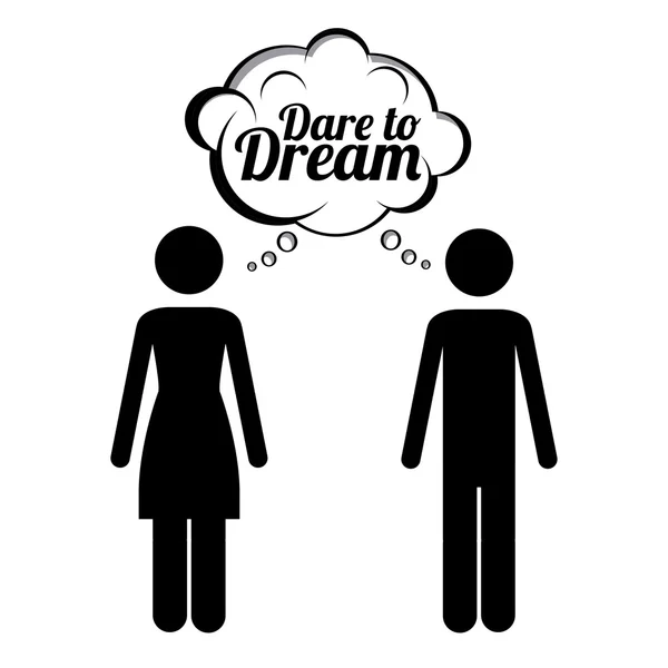 Dare to dream — Stock Vector