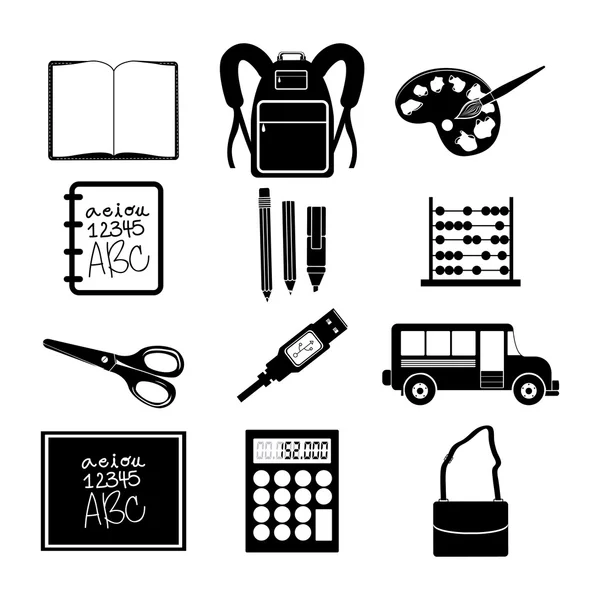Icônes scolaires — Image vectorielle