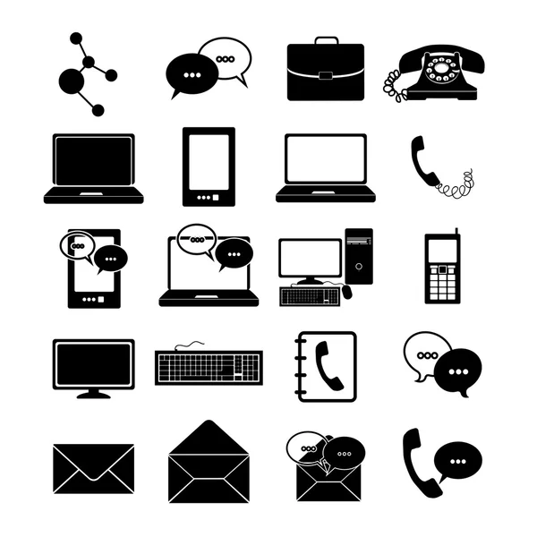 Iconos de comunicaciones — Archivo Imágenes Vectoriales